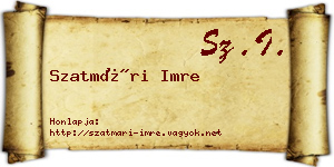 Szatmári Imre névjegykártya